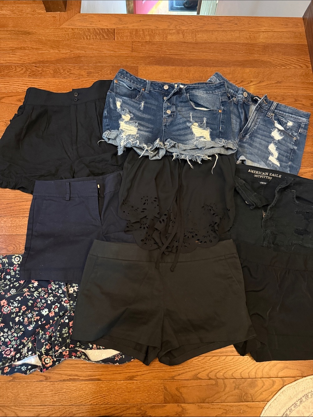 Mixed Women's Shorts & Skirts Lot - Black, Navy, Denim
